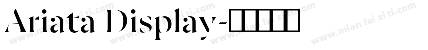 Ariata Display字体转换